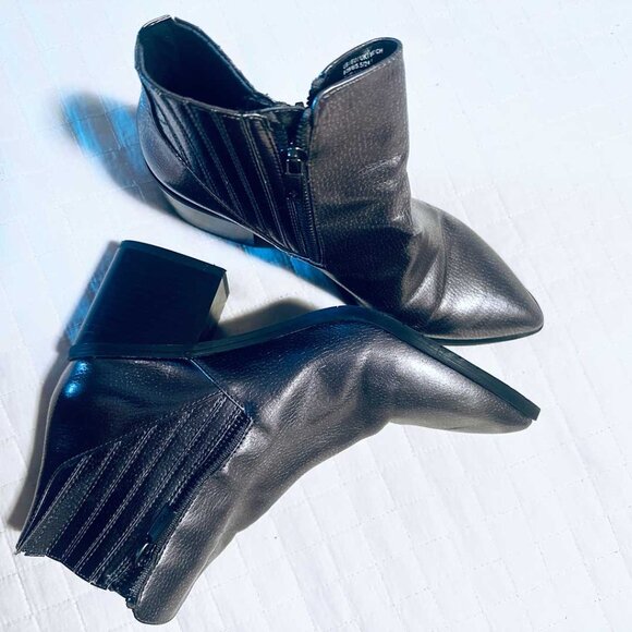 Kenneth Cole Womens Cue Up Block Heel Pointed Toe Ankle Bootie - Shin Kickers - Picture 4 of 8